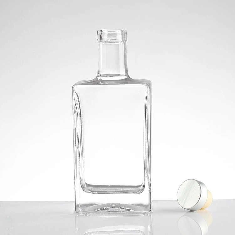 700ml Square Tequila Gin Glass Bottle